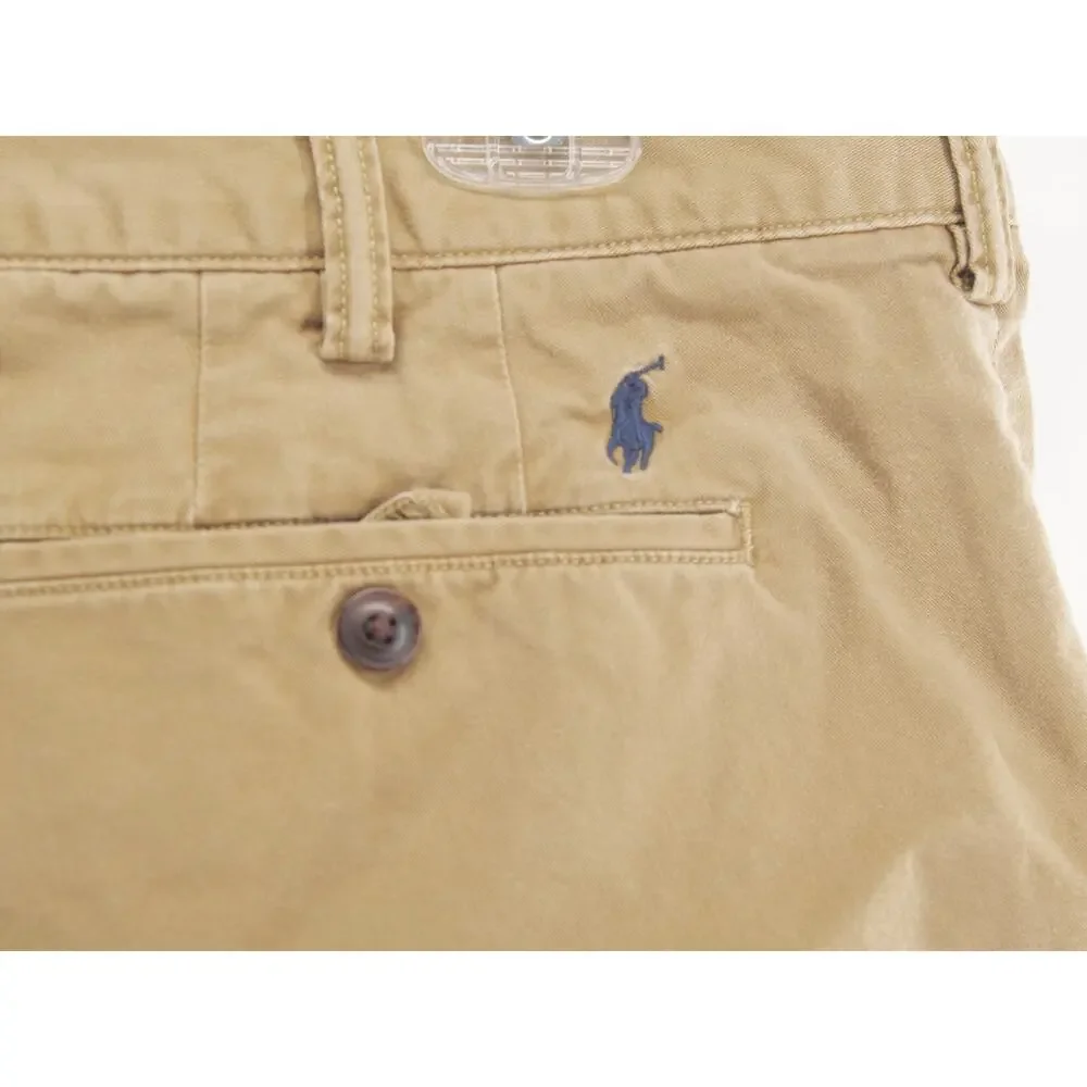 Polo Ralph Lauren Men's 38 Khaki Chino Stretch Classic Fit Flat Front Shorts 9